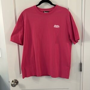 Barbie The Movie and Zara collaboration pink t shirt.
